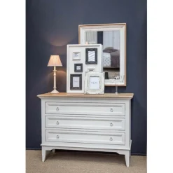 INTERIOR'S - Commode 3 tiroirs bois blanc - esquisse interior's