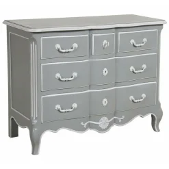 INTERIOR'S - Commode galbée 5 tiroirs mdf gris - gustavien interior's