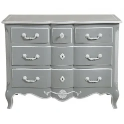 INTERIOR'S - Commode galbée 5 tiroirs mdf gris - gustavien interior's