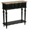 INTERIOR'S - Console 1 tiroir bois noir - manoir interior's