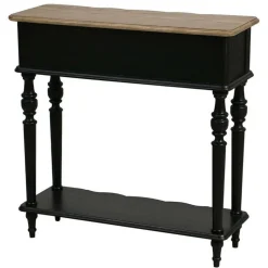 INTERIOR'S - Console 1 tiroir bois noir - manoir interior's