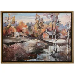 INTERIOR'S - Huile campagne automnale bois multicolore - campagne interior's