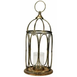 INTERIOR'S - Lanterne en métal laitonné métal or - basique interior's