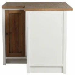 INTERIOR'S - Meuble de cuisine bas d'angle bois blanc - rivages interior's