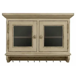 INTERIOR'S - Meuble de cuisine haut 2 portes vitrées bois beige - brocante interior's