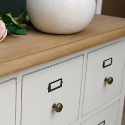 INTERIOR'S - Meuble de métier 12 tiroirs bois blanc - manoir interior's