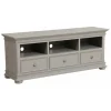 INTERIOR'S - Meuble tv avec 3 rangements mdf gris - harmonie interior's