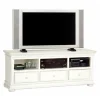INTERIOR'S - Meuble tv avec 3 rangements mdf blanc - harmonie interior's