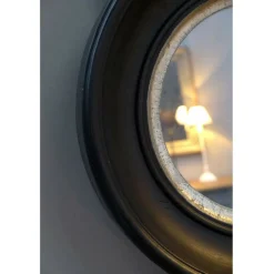 INTERIOR'S - Miroir rond résine noir - basique interior's