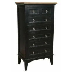 INTERIOR'S - Semainier 7 tiroirs bois noir - esquisse interior's