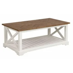 INTERIOR'S - Table basse bois blanc - vénitiennes interior's