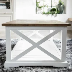 INTERIOR'S - Table basse bois blanc - vénitiennes interior's