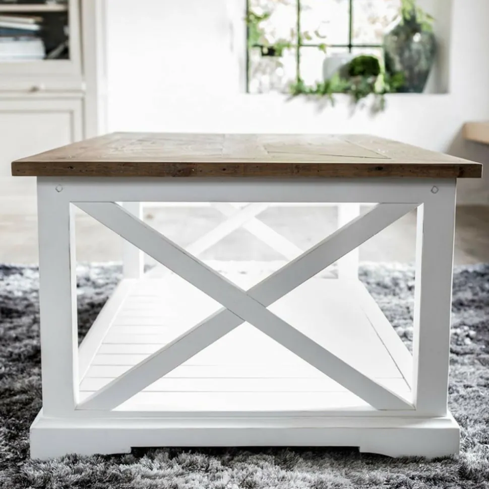 INTERIOR'S - Table basse bois blanc - vénitiennes interior's