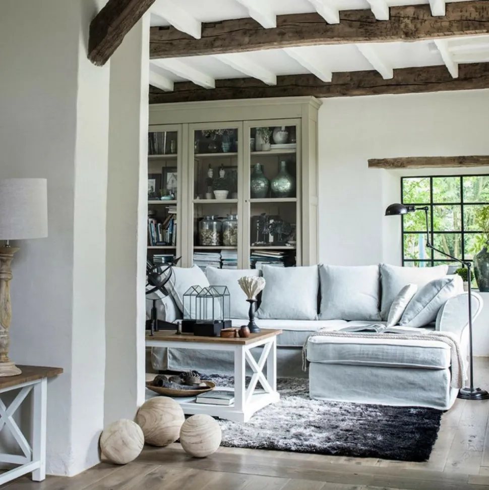 INTERIOR'S - Table basse bois blanc - vénitiennes interior's