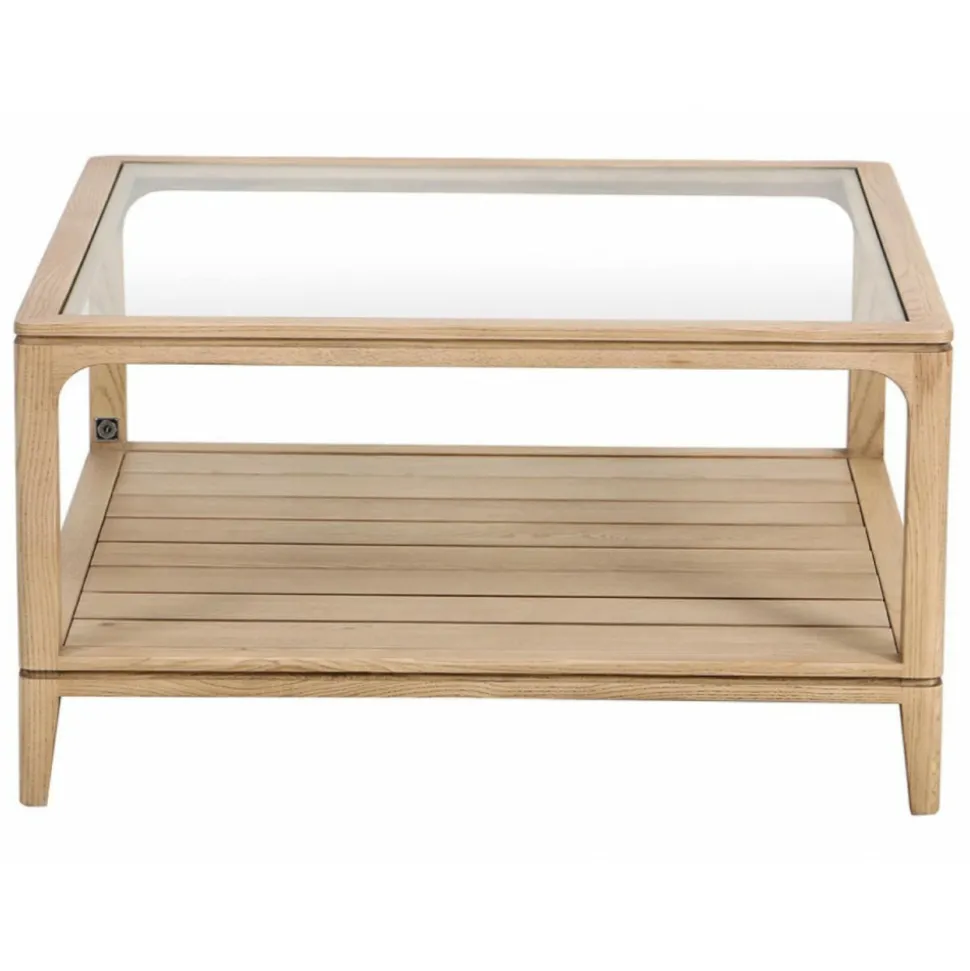 INTERIOR'S - Table basse carrée bois beige - tallinn interior's