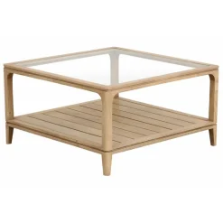 INTERIOR'S - Table basse carrée bois beige - tallinn interior's