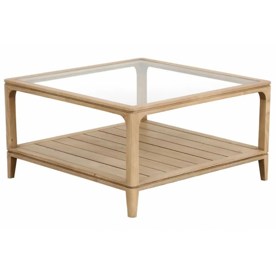 INTERIOR'S - Table basse carrée bois beige - tallinn interior's