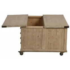 INTERIOR'S - Table basse coffre bois beige - livingstone interior's