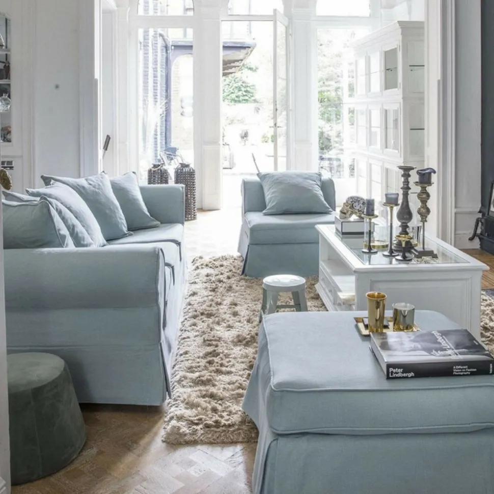 INTERIOR'S - Table basse rectangulaire plateau en verre mdf blanc - harmonie interior's