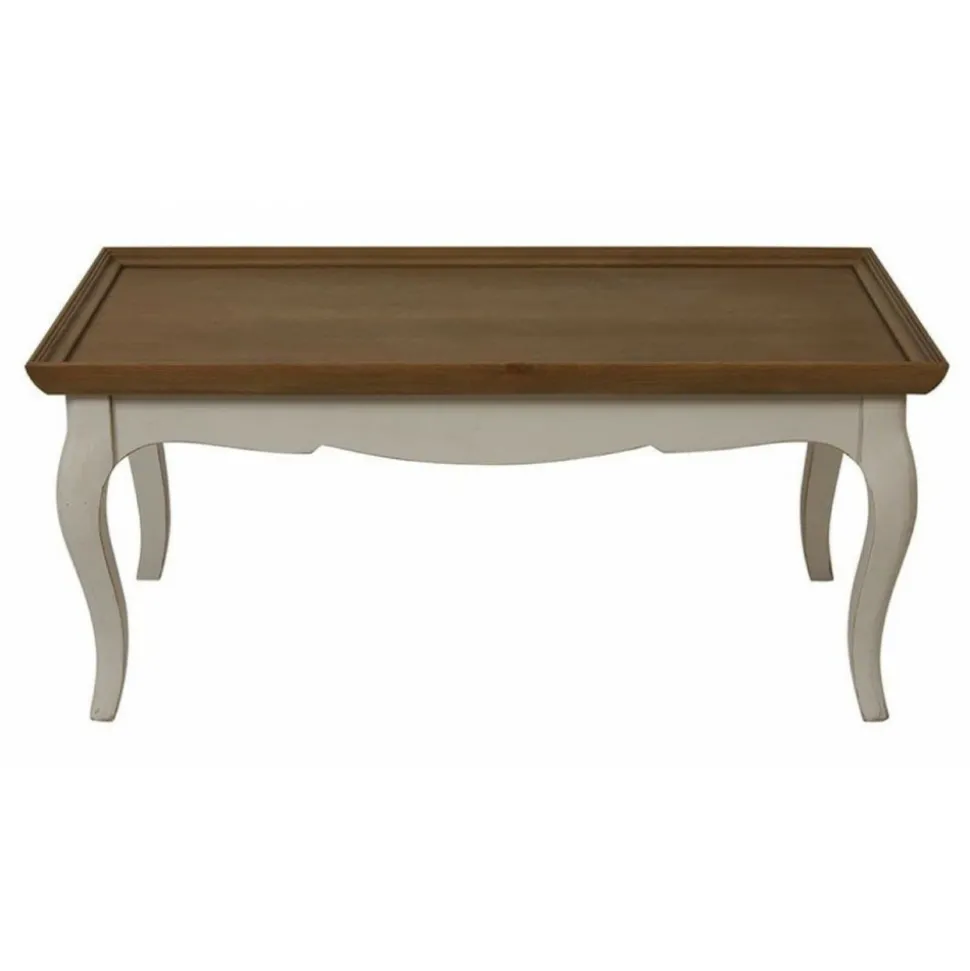 INTERIOR'S - Table basse rectangulaire bois blanc - manoir interior's