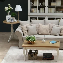 INTERIOR'S - Table basse rectangulaire bois blanc - manoir interior's