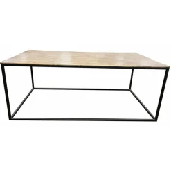 INTERIOR'S - Table basse rectangulaire fer noir - factory interior's