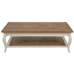 INTERIOR'S - Table basse rectangulaire bois blanc - provence interior's