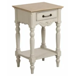 INTERIOR'S - Table de chevet 1 tiroir mdf blanc - romance interior's