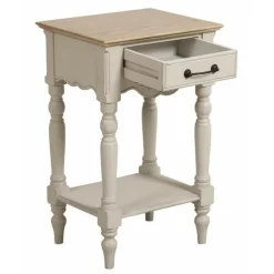 INTERIOR'S - Table de chevet 1 tiroir mdf blanc - romance interior's