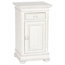 INTERIOR'S - Table de chevet 1 tiroir 1 porte charnières à droite mdf blanc - harmonie interior's