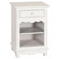 INTERIOR'S - Table de chevet mdf blanc - harmonie interior's