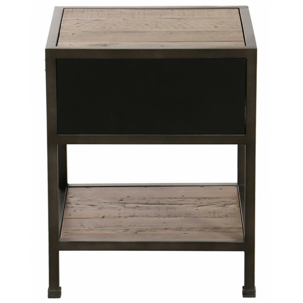 INTERIOR'S - Table de chevet 1 tiroir bois marron - manufacture interior's