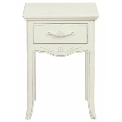 INTERIOR'S - Table de chevet 1 tiroir mdf blanc - lubéron interior's