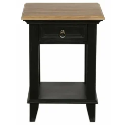 INTERIOR'S - Table de chevet ouvert 1 tiroir bois noir - esquisse interior's