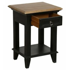 INTERIOR'S - Table de chevet ouvert 1 tiroir bois noir - esquisse interior's