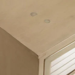 INTERIOR'S - Table de chevet 3 tiroirs bois marron - vénitiennes interior's