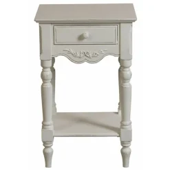 INTERIOR'S - Table de chevet 1 tiroir mdf blanc - romance interior's