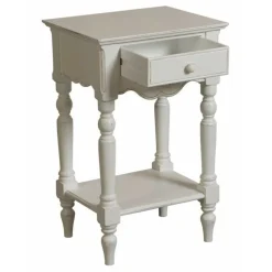 INTERIOR'S - Table de chevet 1 tiroir mdf blanc - romance interior's
