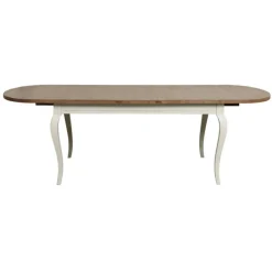 INTERIOR'S - Table ovale extensible bois blanc - provence interior's