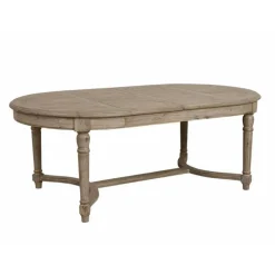 INTERIOR'S - Table ovale extensible 10/14 personnes bois marron - chenonceau interior's