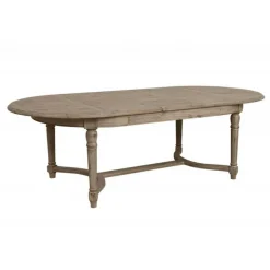 INTERIOR'S - Table ovale extensible 10/14 personnes bois marron - chenonceau interior's