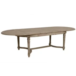 INTERIOR'S - Table ovale extensible 10/14 personnes bois marron - chenonceau interior's