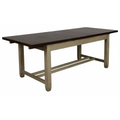 INTERIOR'S - Table rectangulaire extensible bois beige - brocante interior's