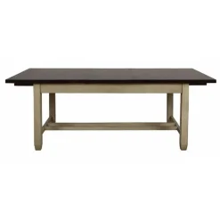 INTERIOR'S - Table rectangulaire extensible bois beige - brocante interior's