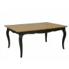 INTERIOR'S - Table rectangulaire extensible pour 12 à 14 pers bois noir - manoir interior's