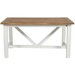 INTERIOR'S - Table rectangulaire bois blanc - rivages interior's
