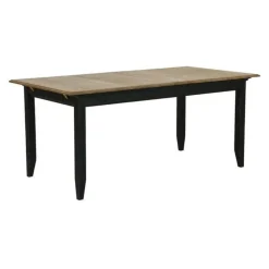 INTERIOR'S - Table rectangulaire extensible 10 personnes bois noir - esquisse interior's
