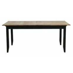 INTERIOR'S - Table rectangulaire extensible 10 personnes bois noir - esquisse interior's
