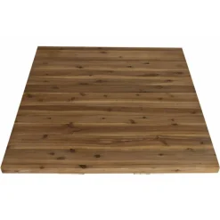 INTERIOR'S - Table repas haute carrée bois blanc - brocante interior's