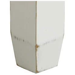 INTERIOR'S - Table repas haute carrée bois blanc - brocante interior's